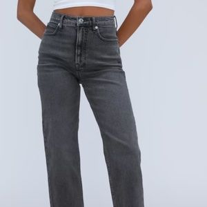 EVERLANE The Way-High Jean, Washed Black, Size 31 Crop